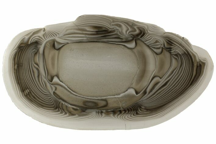 Polished, Striped Flint Slab - Poland #193146